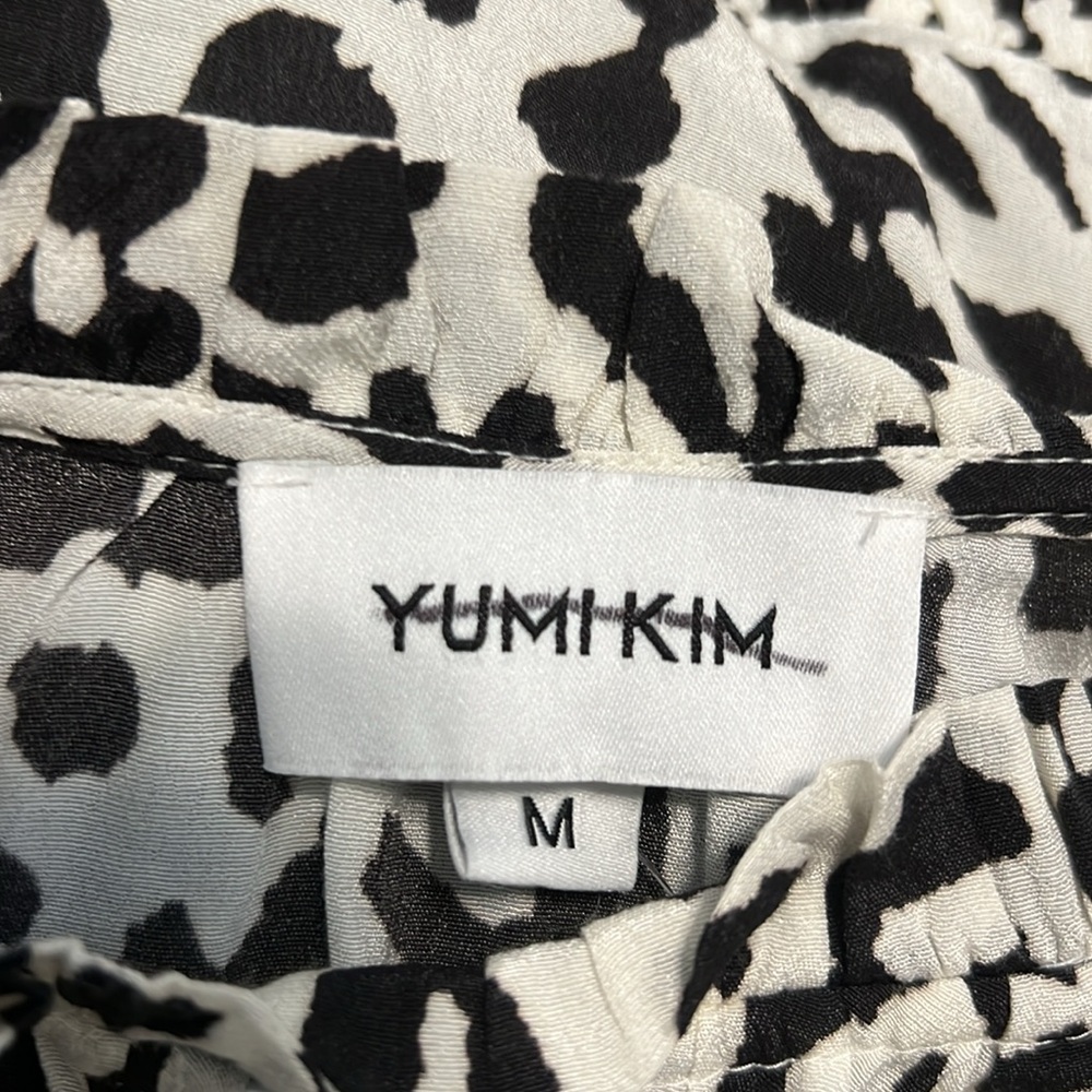 Yumi Kim Chic Black and White Leopard Print ivory aura maternity Dress size M - Picture 6 of 11